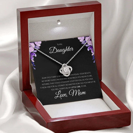 To My Daughter - You'll Always Be My Little Girl - Love Knot Necklace SO151T - Charming Present