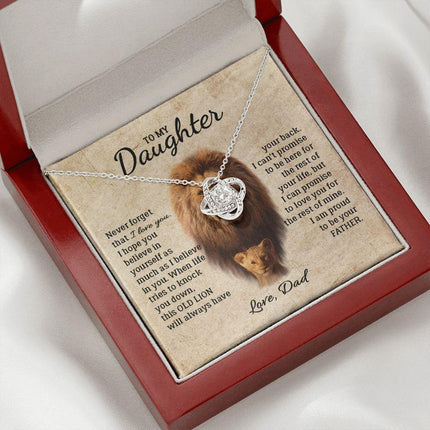 Daughter - Dad - I Am Proud To Be Your Father - Love Knot Necklace - Charming Present