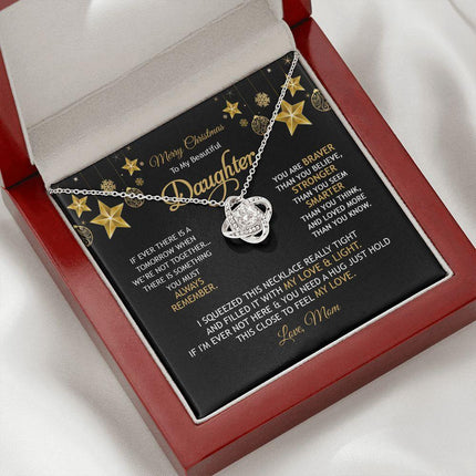 Daughter Mom - Merry Christmas - Love Knot Necklace - Charming Present