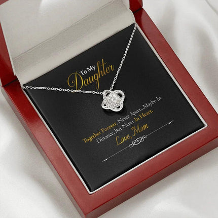 To My Daughter - Together Forever - Love Knot Necklace SO156V - Charming Present
