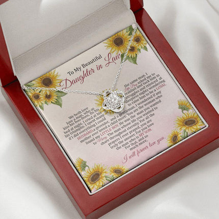 Daughter In Law - I Will Forever Love You - Love Knot Necklace - Charming Present