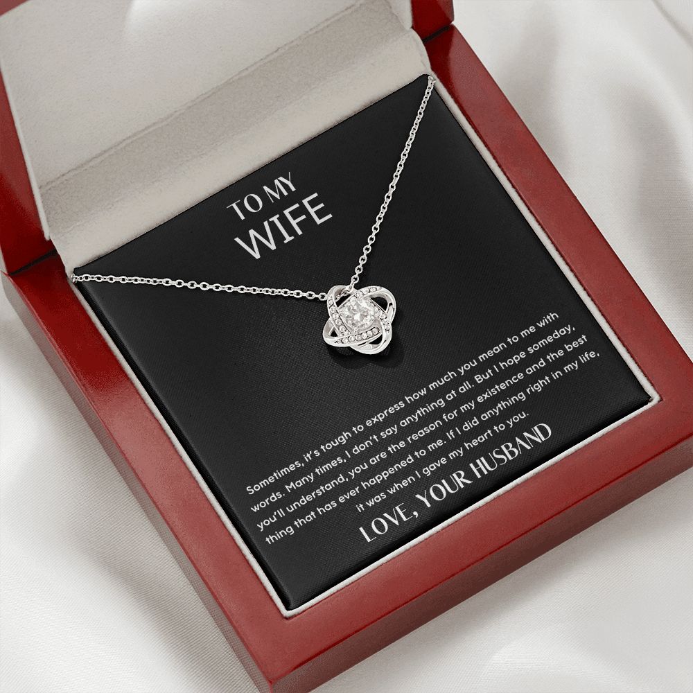 Husband Wife - How Much You Mean To Me - Love Knot Necklace