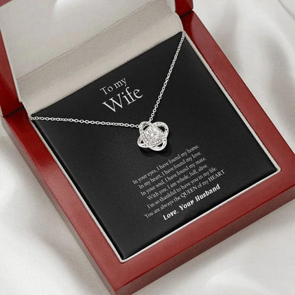 Husband Wife - Thankful To Have You In My Life - Love Knot Necklace - Charming Present