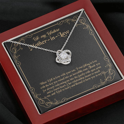 Future Mother In Law - Thank You For Always Welcoming Me - Love Knot Necklace - Charming Present