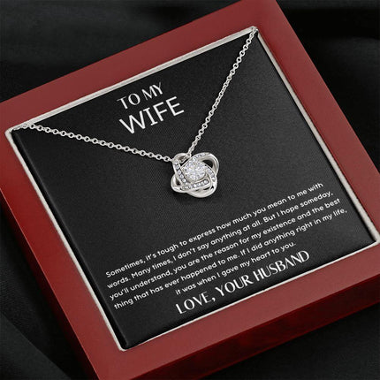 Husband Wife - How Much You Mean To Me - Love Knot Necklace - Charming Present