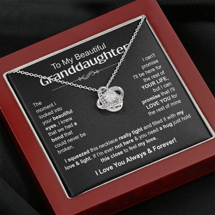 Granddaughter - I Love You Always & Forever - Love Knot Necklace - Charming Present