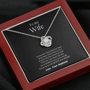 Husband Wife - Thankful To Have You In My Life - Love Knot Necklace