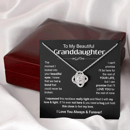 Granddaughter - I Love You Always & Forever - Love Knot Necklace - Charming Present