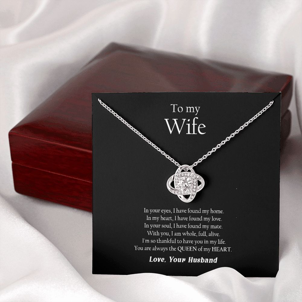 Husband Wife - Thankful To Have You In My Life - Love Knot Necklace