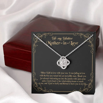 Future Mother In Law - Thank You For Always Welcoming Me - Love Knot Necklace - Charming Present