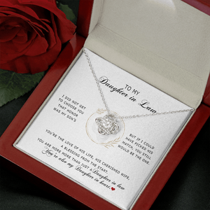 To My Daughter In Law - You're My Daughter In Heart - Love Knot Necklace SO172V