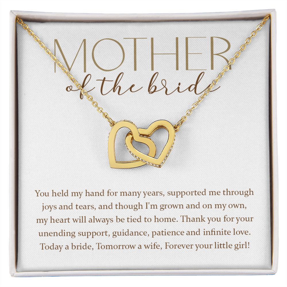 Mother Of The Bride - Forever Your Little Girl - Interlocking Hearts Necklace SO176T