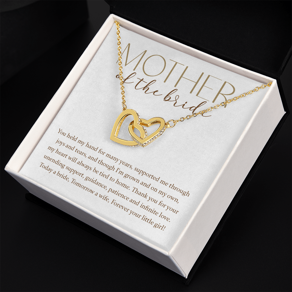 Mother Of The Bride - Forever Your Little Girl - Interlocking Hearts Necklace SO176T