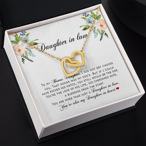 Daughter In Law - You Are Also My Daughter In Heart - Interlocking Hearts Necklace SO167V