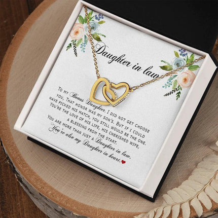 Daughter In Law - You Are Also My Daughter In Heart - Interlocking Hearts Necklace SO167V - Charming Present