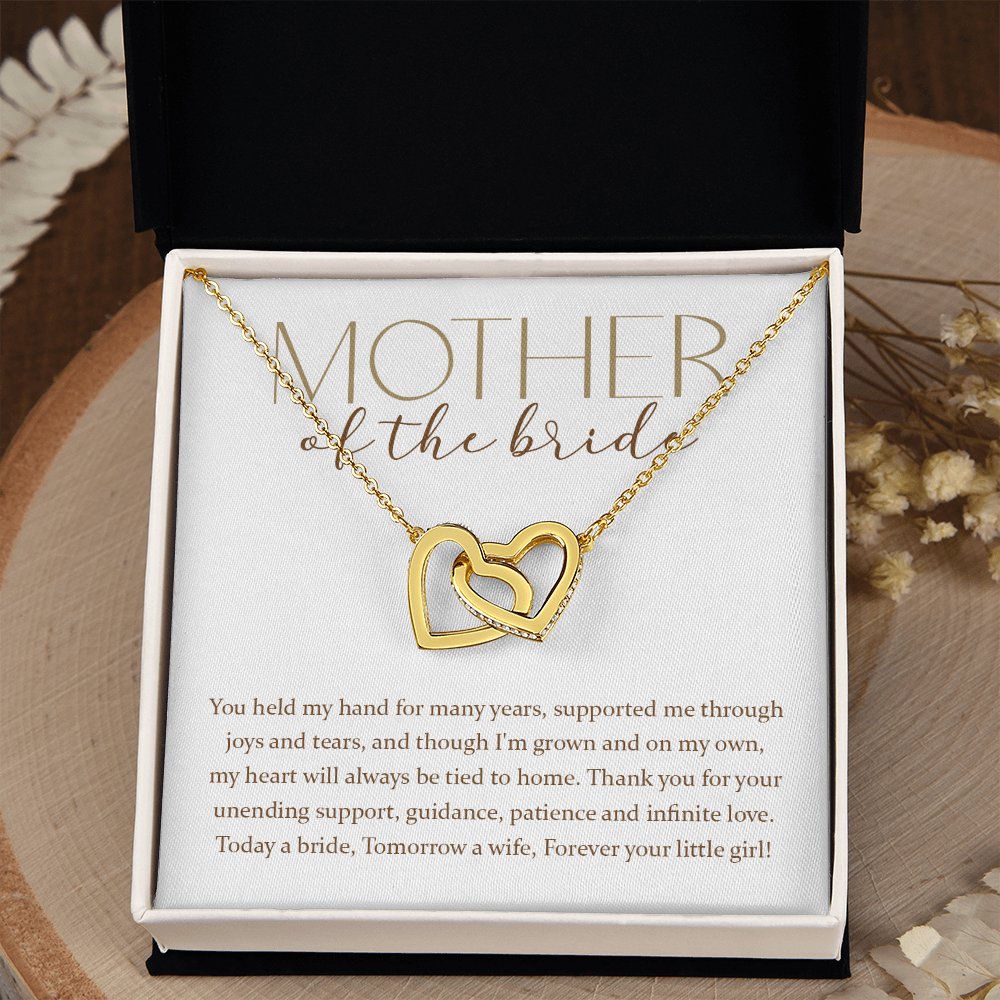 Mother Of The Bride - Forever Your Little Girl - Interlocking Hearts Necklace SO176T