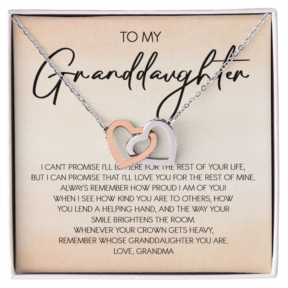 Granddaughter - Grandma - Love You For The Rest Of Life - Forever Love Necklace