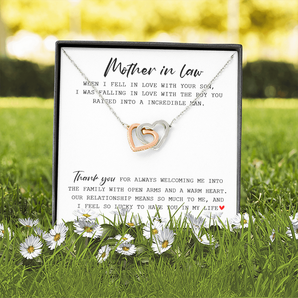 Mother In Law - Thank You For Always Welcoming Me - Interlocking Hearts Necklace SO175T