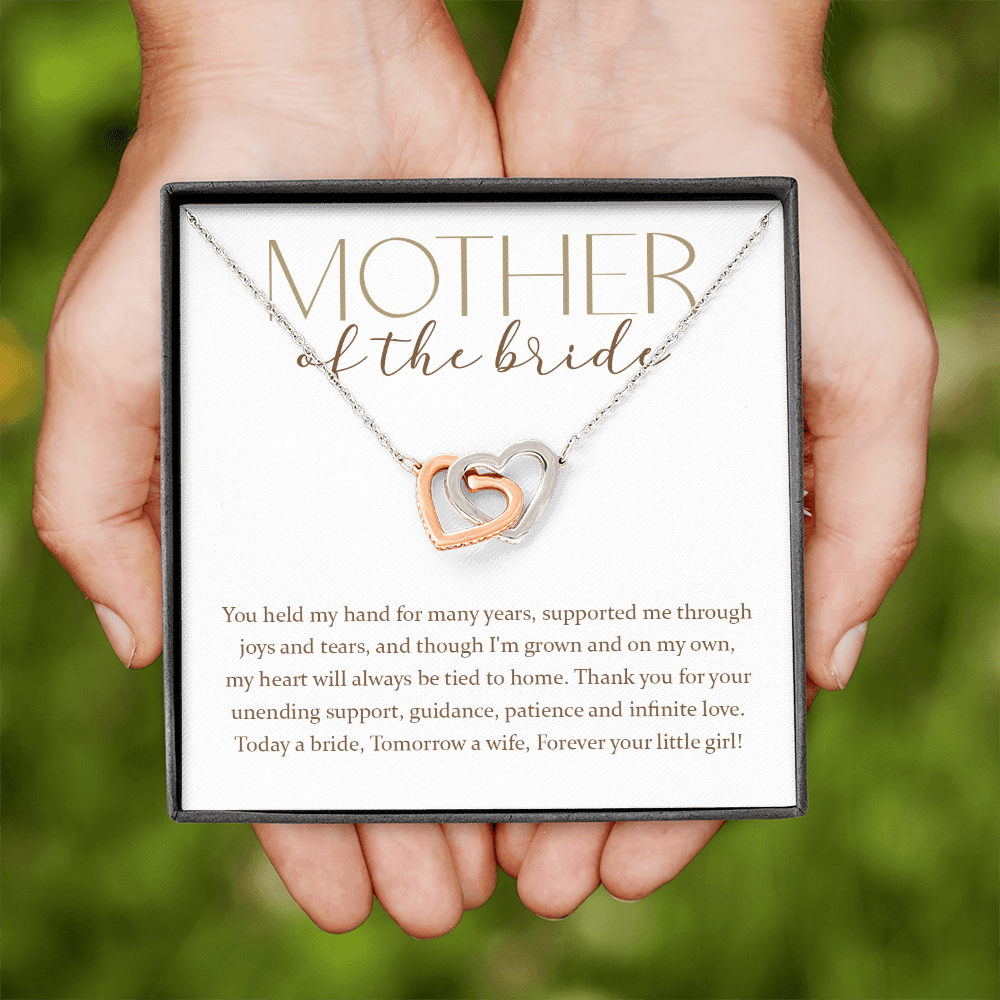 Mother Of The Bride - Forever Your Little Girl - Interlocking Hearts Necklace SO176T
