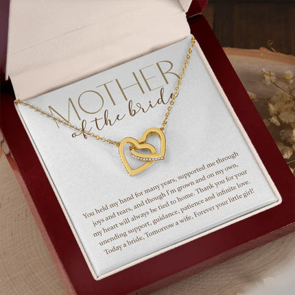 Mother Of The Bride - Forever Your Little Girl - Interlocking Hearts Necklace SO176T - Charming Present