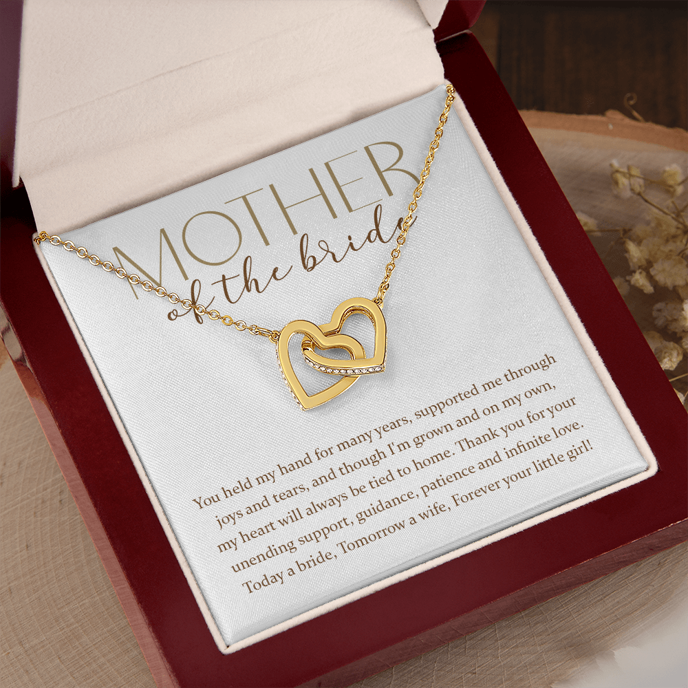 Mother Of The Bride - Forever Your Little Girl - Interlocking Hearts Necklace SO176T