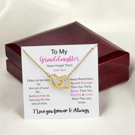 Granddaughter - I Love You Forever - Interlocking Hearts Necklace - Charming Present