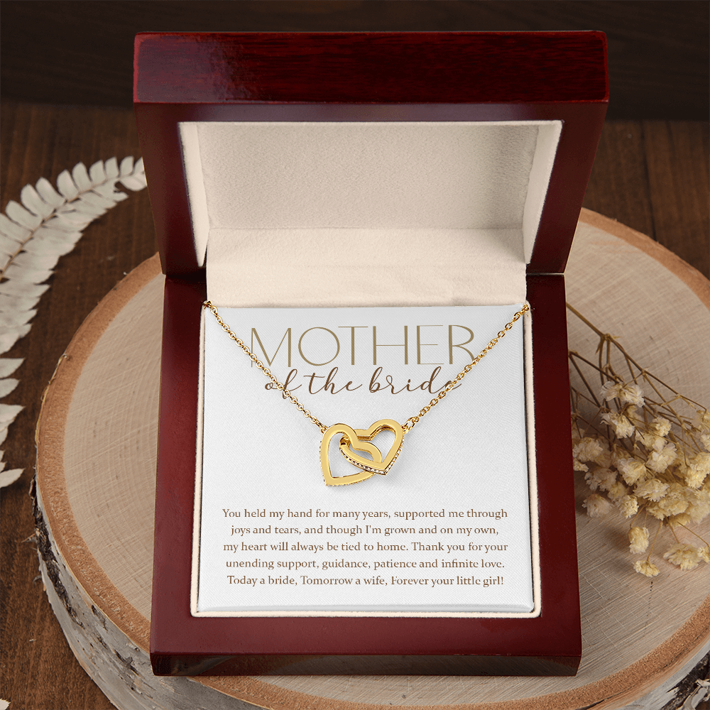 Mother Of The Bride - Forever Your Little Girl - Interlocking Hearts Necklace SO176T