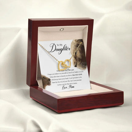 Daughter - Mom - Never Forget That I Love You - Interlocking Hearts Necklace - Charming Present