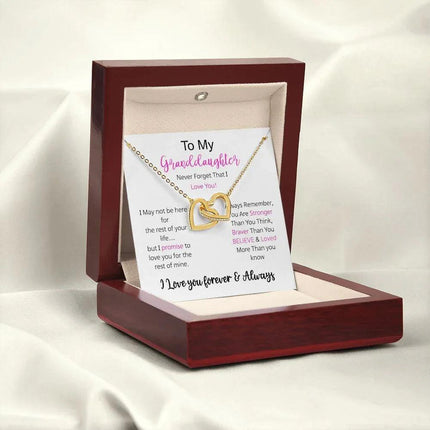 Granddaughter - I Love You Forever - Interlocking Hearts Necklace - Charming Present