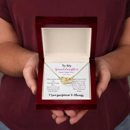 Granddaughter - I Love You Forever - Interlocking Hearts Necklace - Charming Present