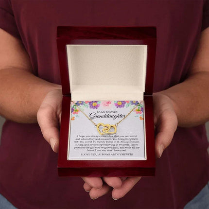 Granddaughter - I Love You Always And Forever - Interlocking Hearts Necklace - Charming Present