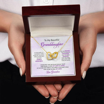Granddaughter - Grandma - My Love And Light - Interlocking Hearts Necklace - Charming Present