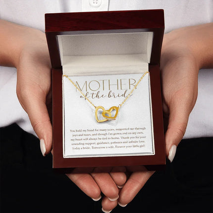 Mother Of The Bride - Forever Your Little Girl - Interlocking Hearts Necklace SO176T - Charming Present
