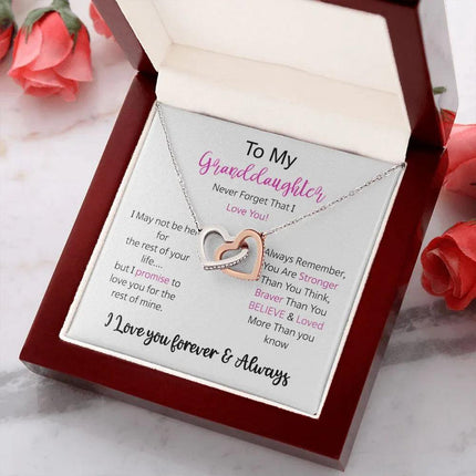 Granddaughter - I Love You Forever - Interlocking Hearts Necklace - Charming Present