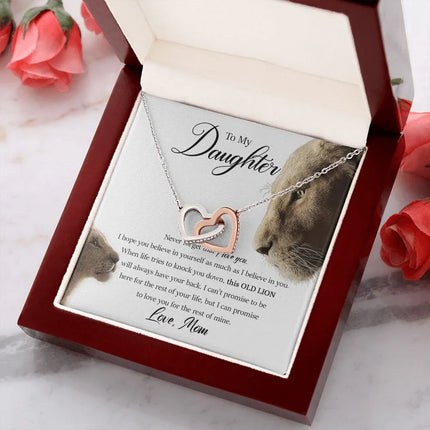 Daughter - Mom - Never Forget That I Love You - Interlocking Hearts Necklace - Charming Present