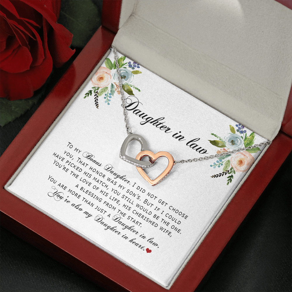 Daughter In Law - You Are Also My Daughter In Heart - Interlocking Hearts Necklace SO167V