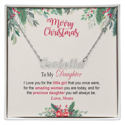 Daughter Mom - The Little Girl - Customized Necklace - Charming Present