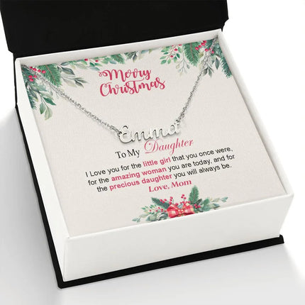 Daughter Mom - The Little Girl - Customized Necklace - Charming Present