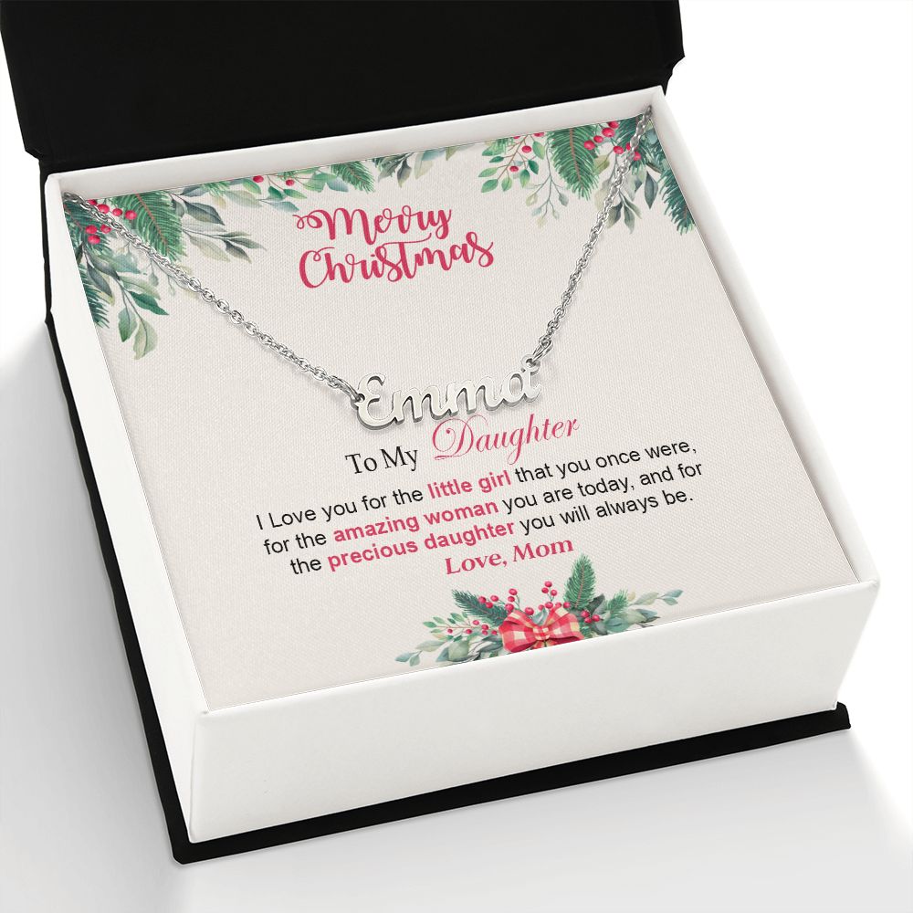 Daughter Mom - The Little Girl - Customized Necklace