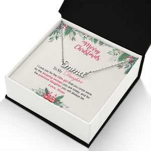 Daughter Mom - The Little Girl - Customized Necklace