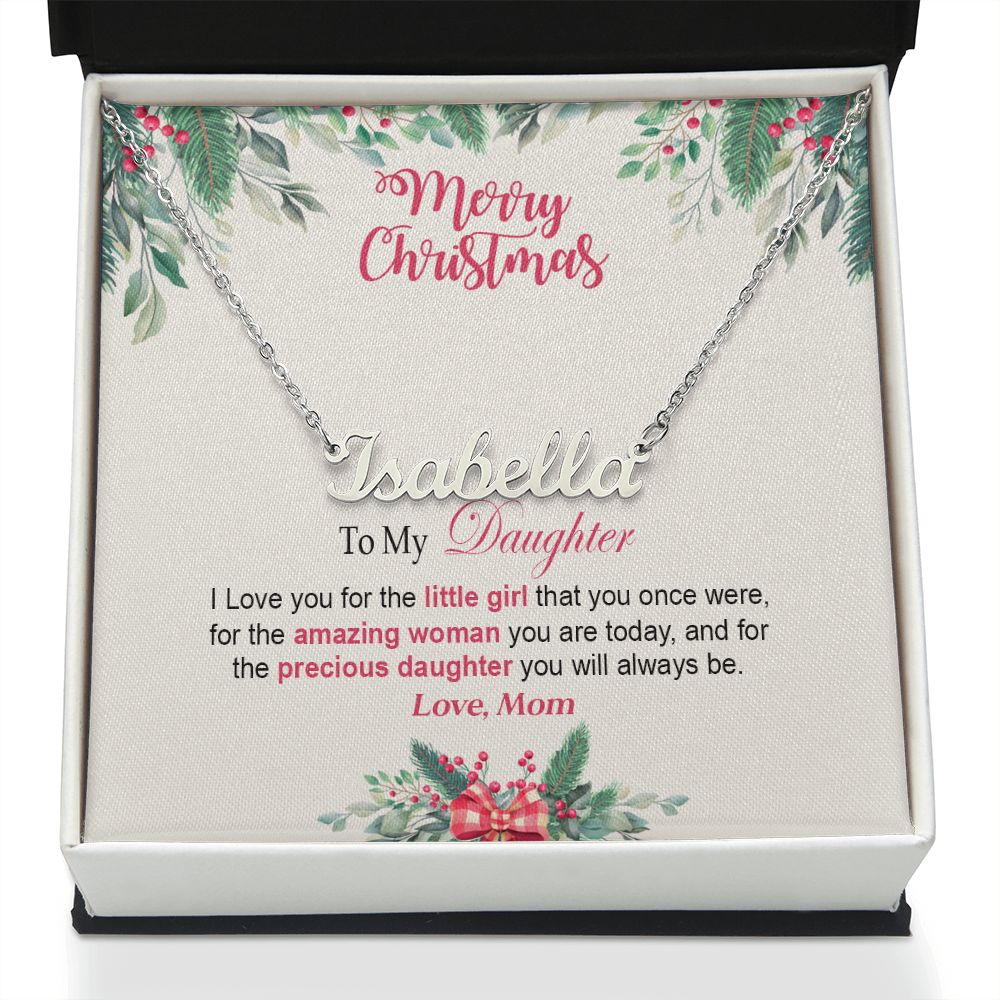 Daughter Mom - The Little Girl - Customized Necklace