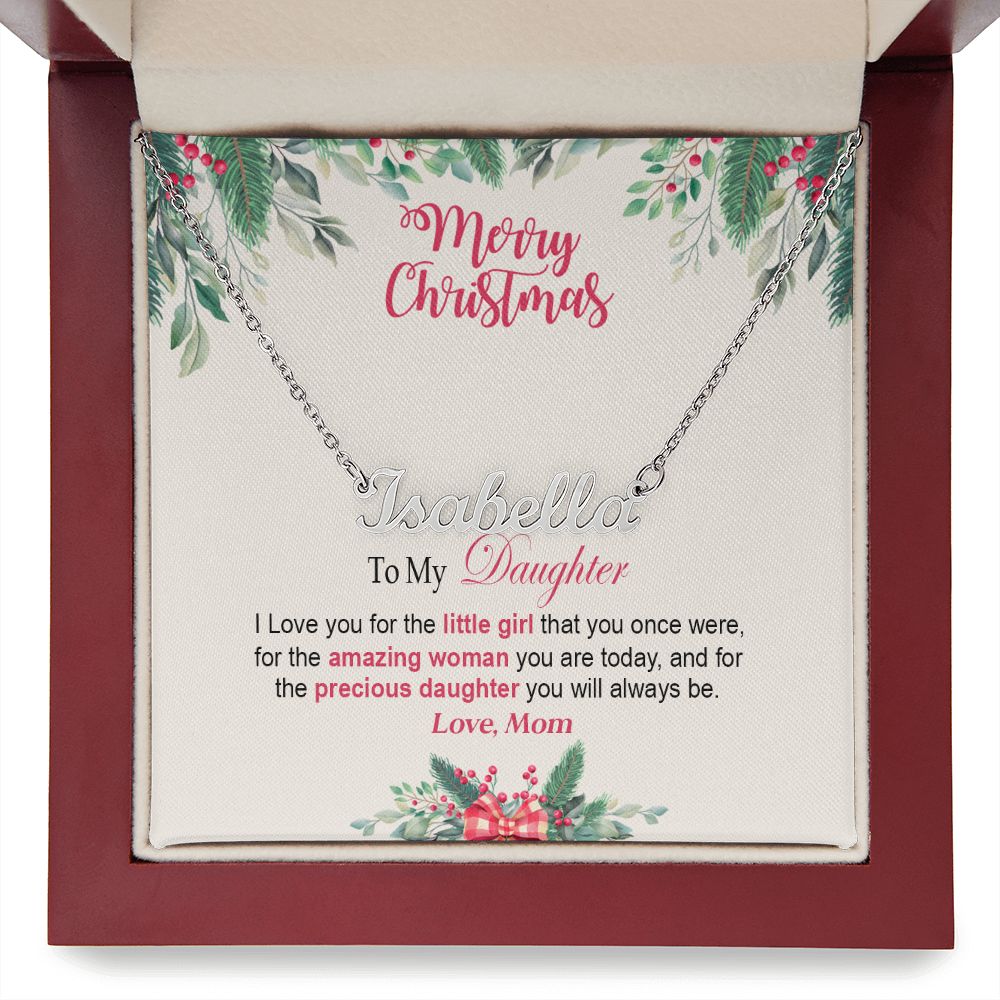 Daughter Mom - The Little Girl - Customized Necklace