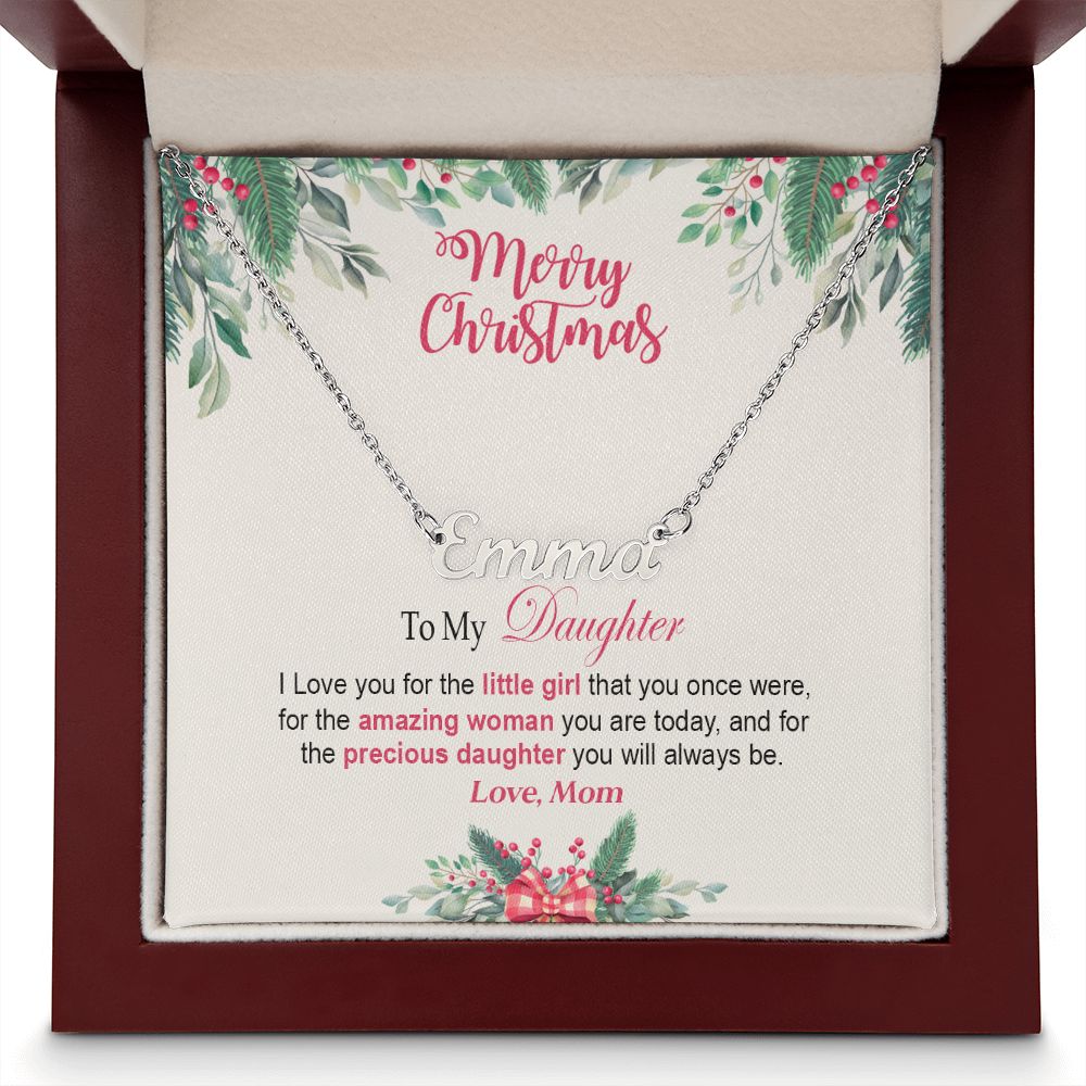Daughter Mom - The Little Girl - Customized Necklace
