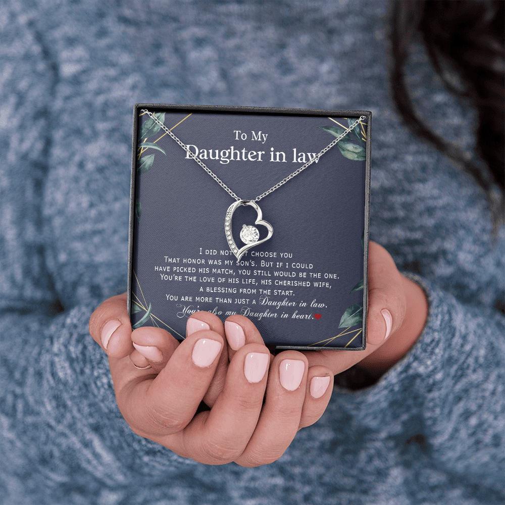 To My Daughter In Law - You Are Also My Daughter In Heart - Forever Love Necklace SO179V