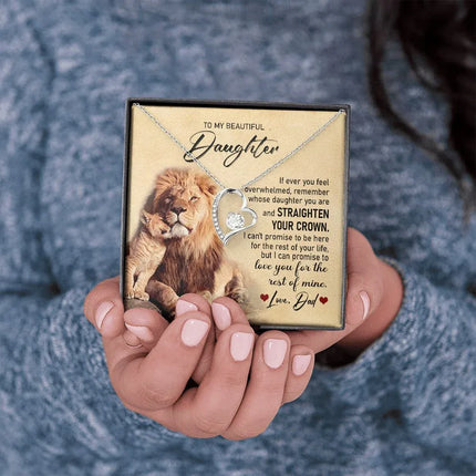 Daughter Dad - Love You For The Rest Of Mine - Forever Love Necklace - Charming Present