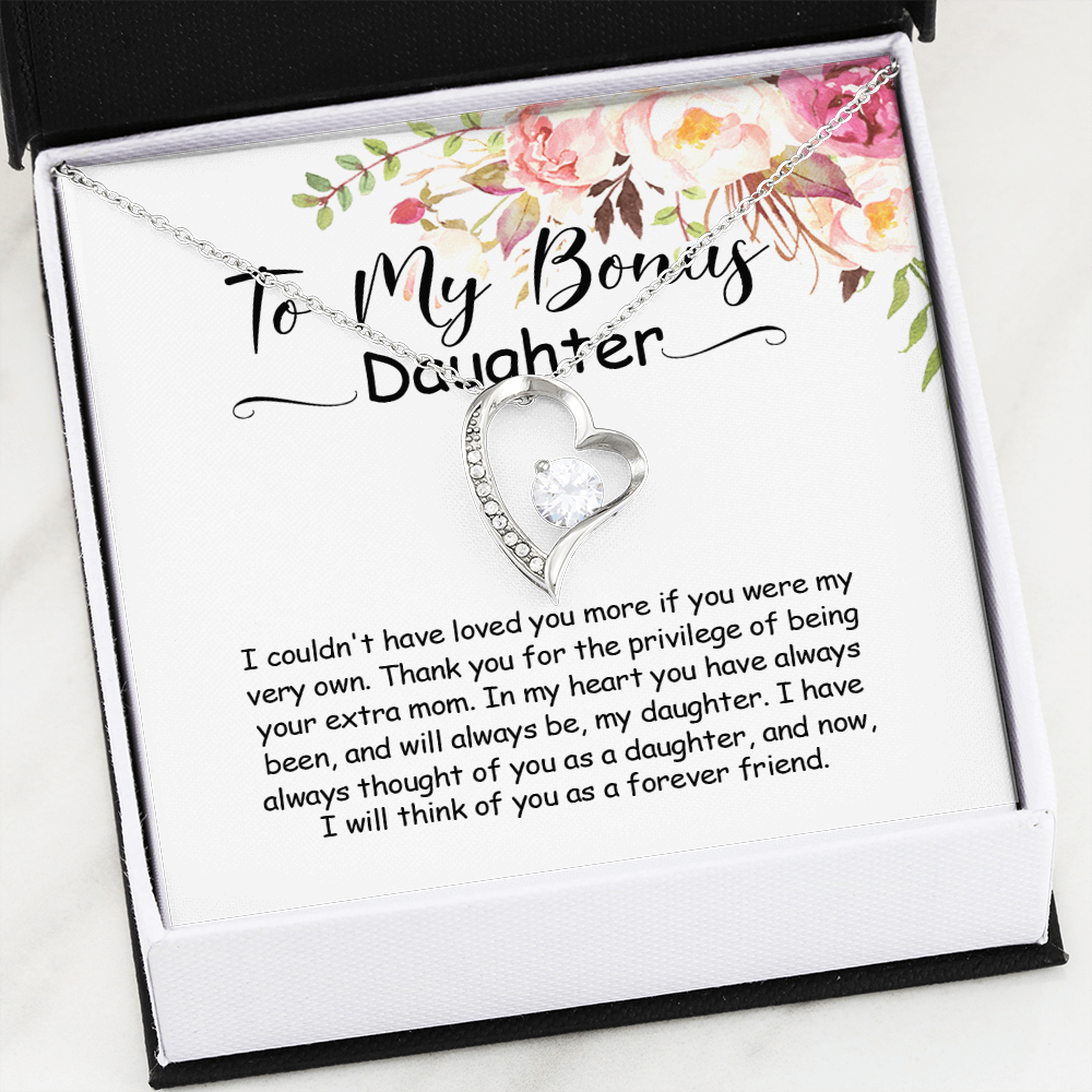 To My Bonus Daughter - You Are Always In My Heart - Forever Love Necklace SO164V