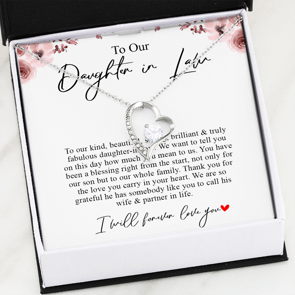 To Our Daughter In Law - Thank You For The Love - Forever Love Necklace SO169T
