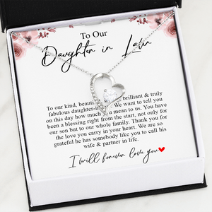 To Our Daughter In Law - Thank You For The Love - Forever Love Necklace SO169T