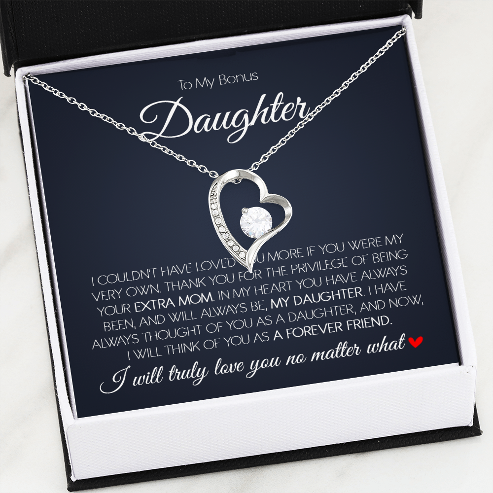 To My Bonus Daughter - Love You Forever - Forever Love Necklace SO171T