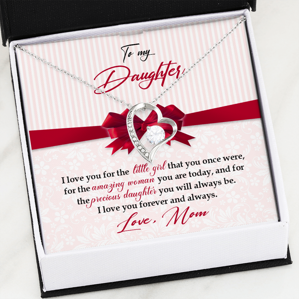 To My Daughter - I Love You For The Little Girl - Forever Love Necklace SO157V